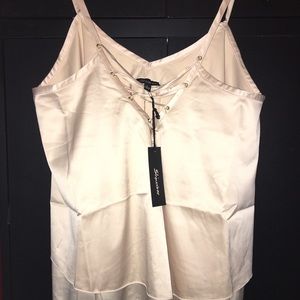 Silk layered top, tie up front. loose fit!!!